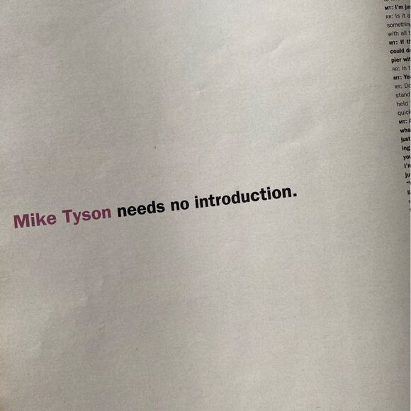 Mike Tyson - Interview magazine - Oct 1990, Don King, Ray Liotta, Clint Eastwood - Picture 9 of 14
